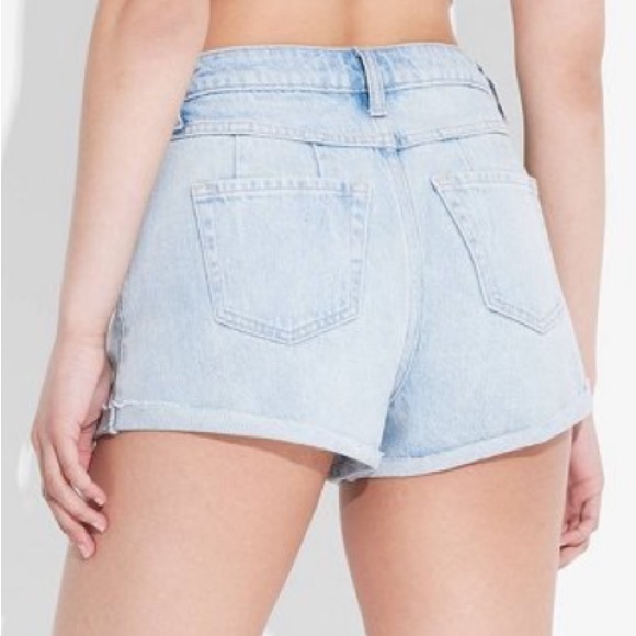 BNWT Wild Fable High-Rise Curvy Rolled Cuff Jean Shorts - Picture 4 of 6